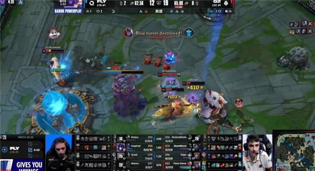 【一竞技1JingJi】LOL：S15全球总决赛瑞士轮 G2 2比1击败FLY！